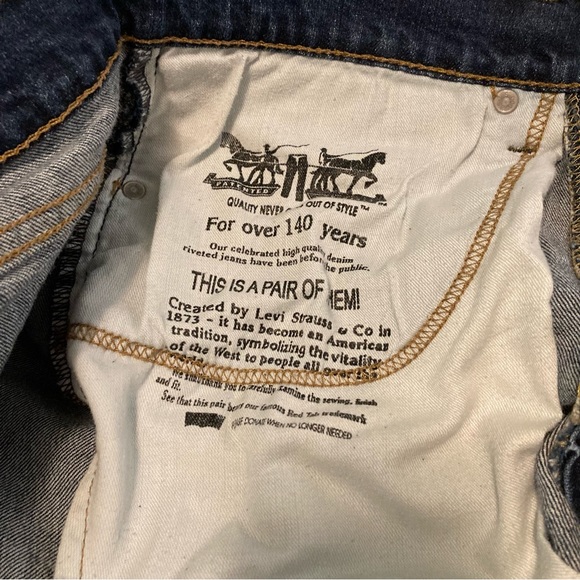 Vintage Levi’s Mens 514 Jeans 34 X 30 Straight Leg Medium Wash - Picture 8 of 10